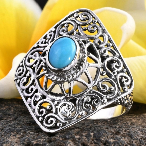 Arizona Sleeping Beauty Turquoise Ring - Picture 1 of 5